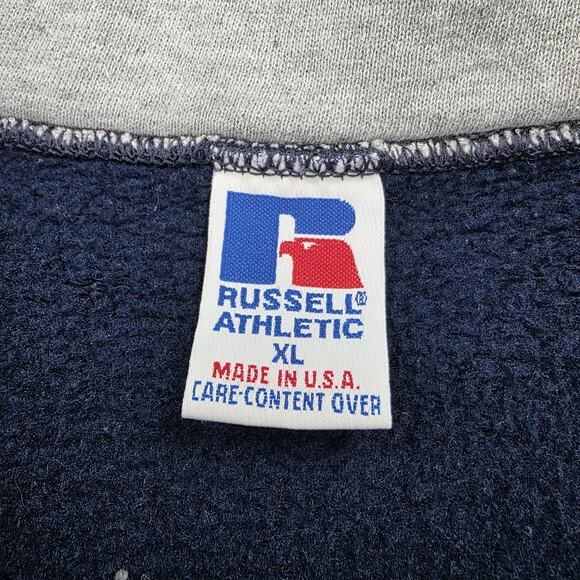 Vintage Penn State Sweatshirt Mens XL Blue 1/4 Zip Russell Athletic Pullover USA - Picture 3 of 16